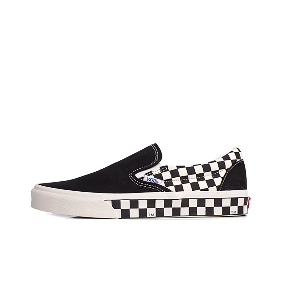 Vans Classic Slip On 'Sidewall Check   Black'