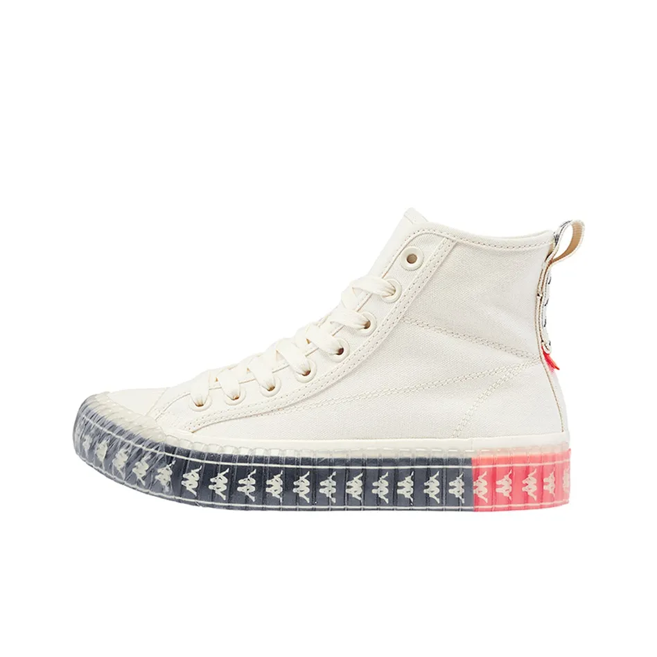 Kappa KOLUMN Breathable Lightweight High Top Skateboard Shoes Unisex White Red