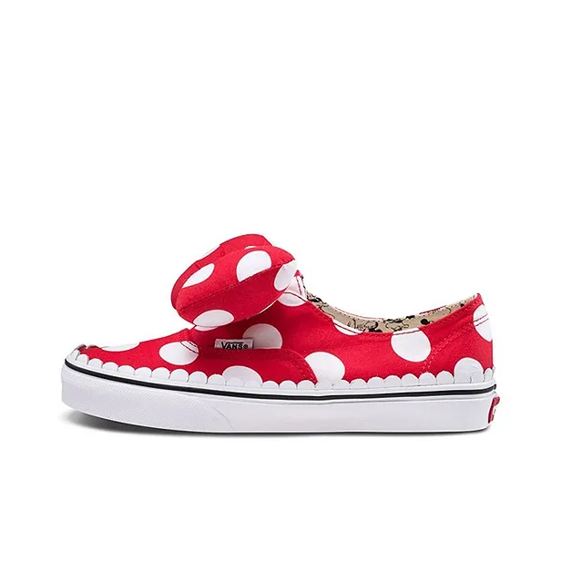 Disney x Vans Authentic Series Gore Low Топ Скейтборд Кроссовки Женские Красный Белый