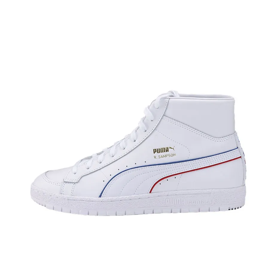 PUMA Ralph Sampson 70 MID Indianapolis Износостойкий и Легкий MID Топ Скейтборд Кроссовки Мужские Белые