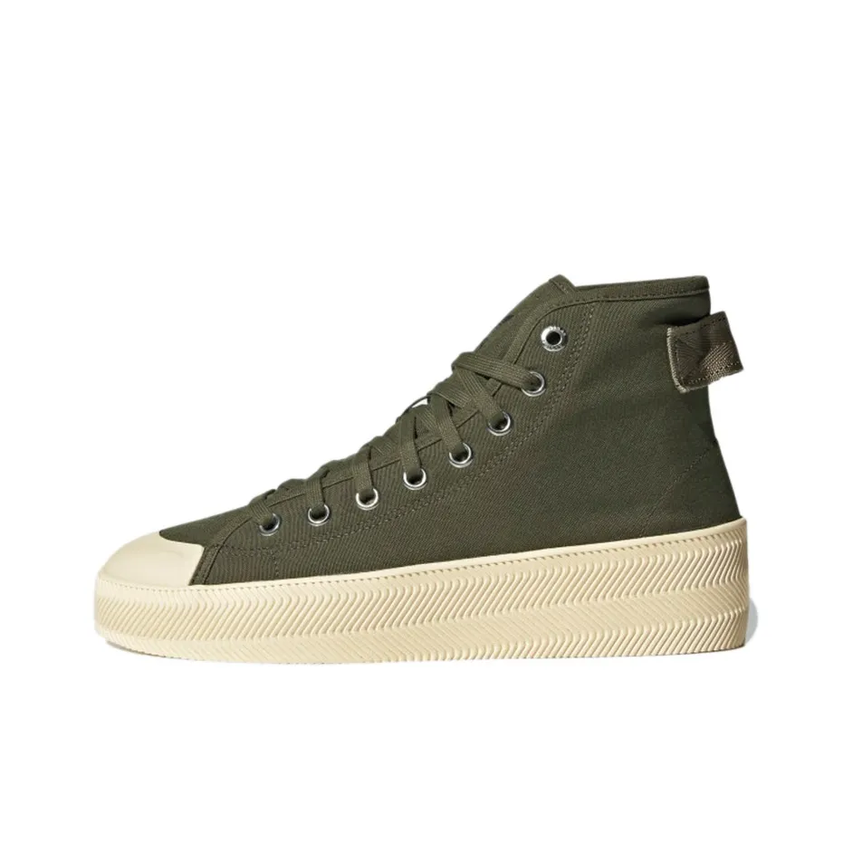 Parley x Adidas Originals NIZZA High Топ Скейтборд Кроссовки Унисекс Армейский зеленый
