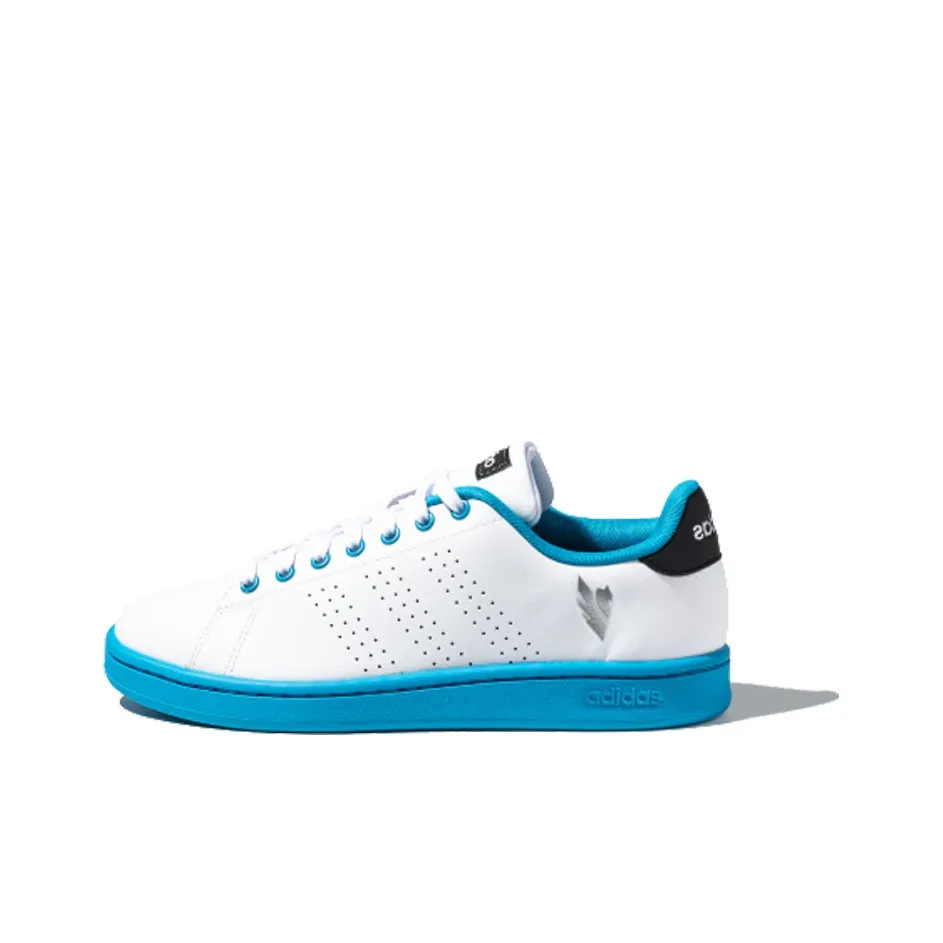 Adidas Neo ADVANTAGE Slip-resistant Abrasion-resistant Low-top Skateboard Shoes Men's White Blue