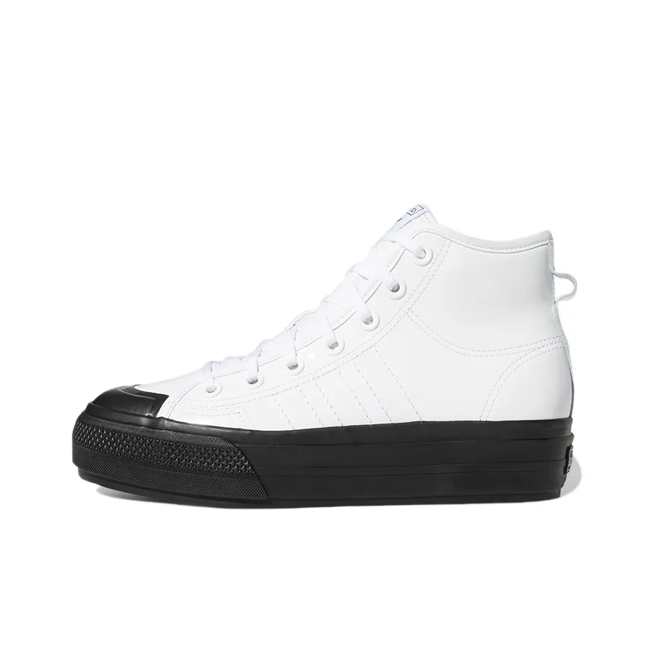 Adidas Nizza Rf Platform Mid White Black Women's
