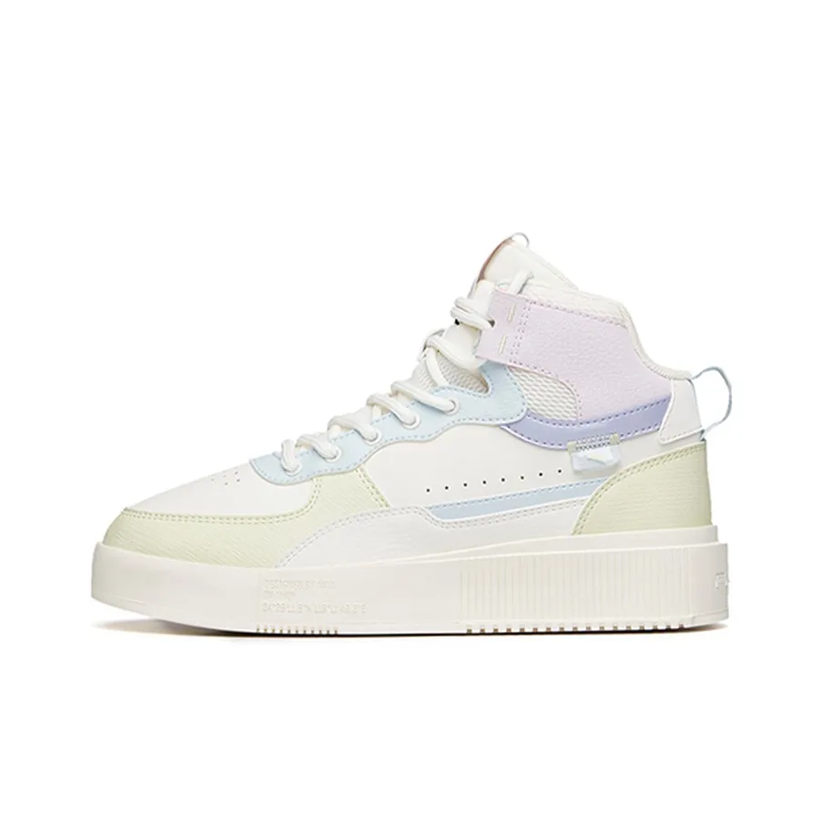 Anta Life Collection Термические противоскользящие высокие кроссовки для скейтбординга Женские Белые Зеленые Синие