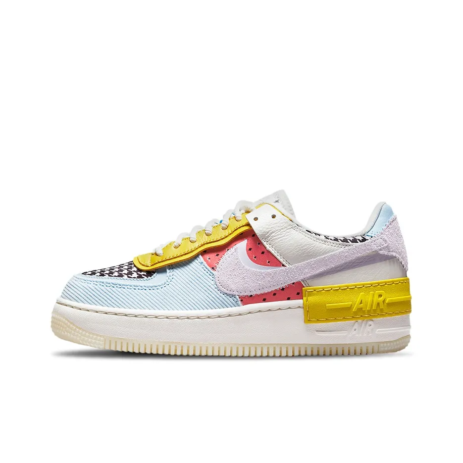nike Zoom Air Force 1 Low Shadow Multi Print Houndstooth Women's