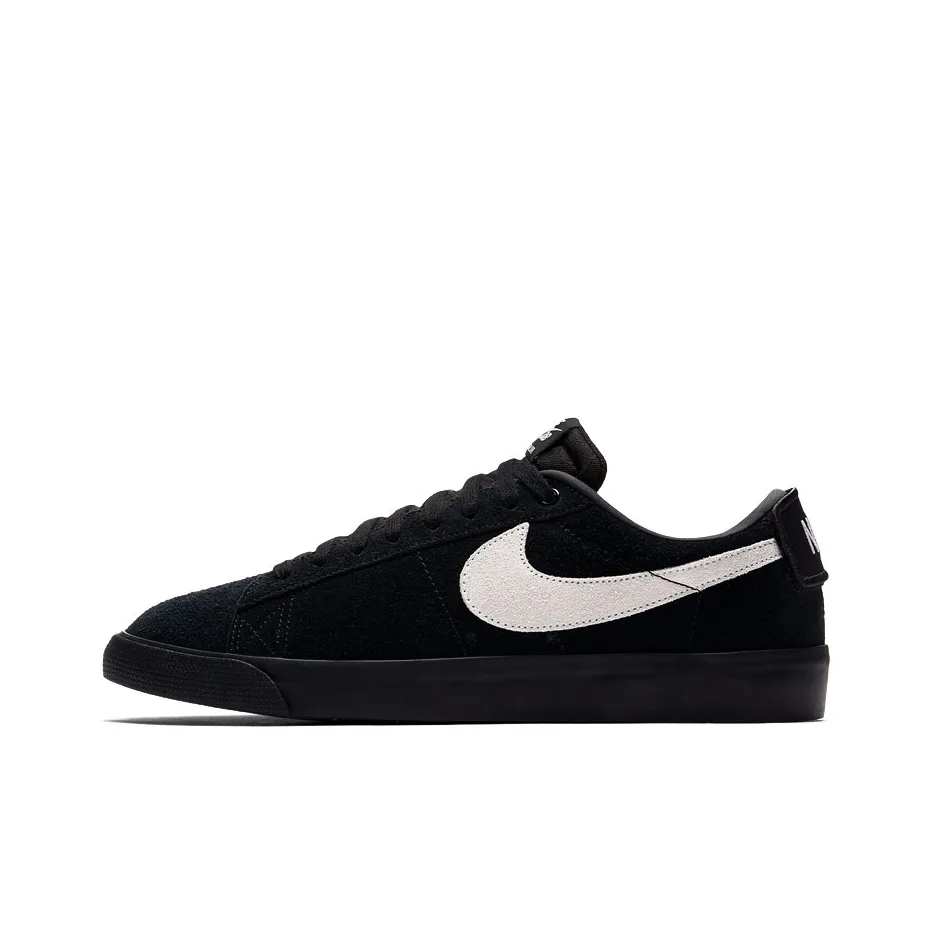 Nike Blazer GT 'Черный белый' Покрытие Slip-resistant Abrasion-resistant Breathable Low-Top Скейтборд Кроссовки Unisex