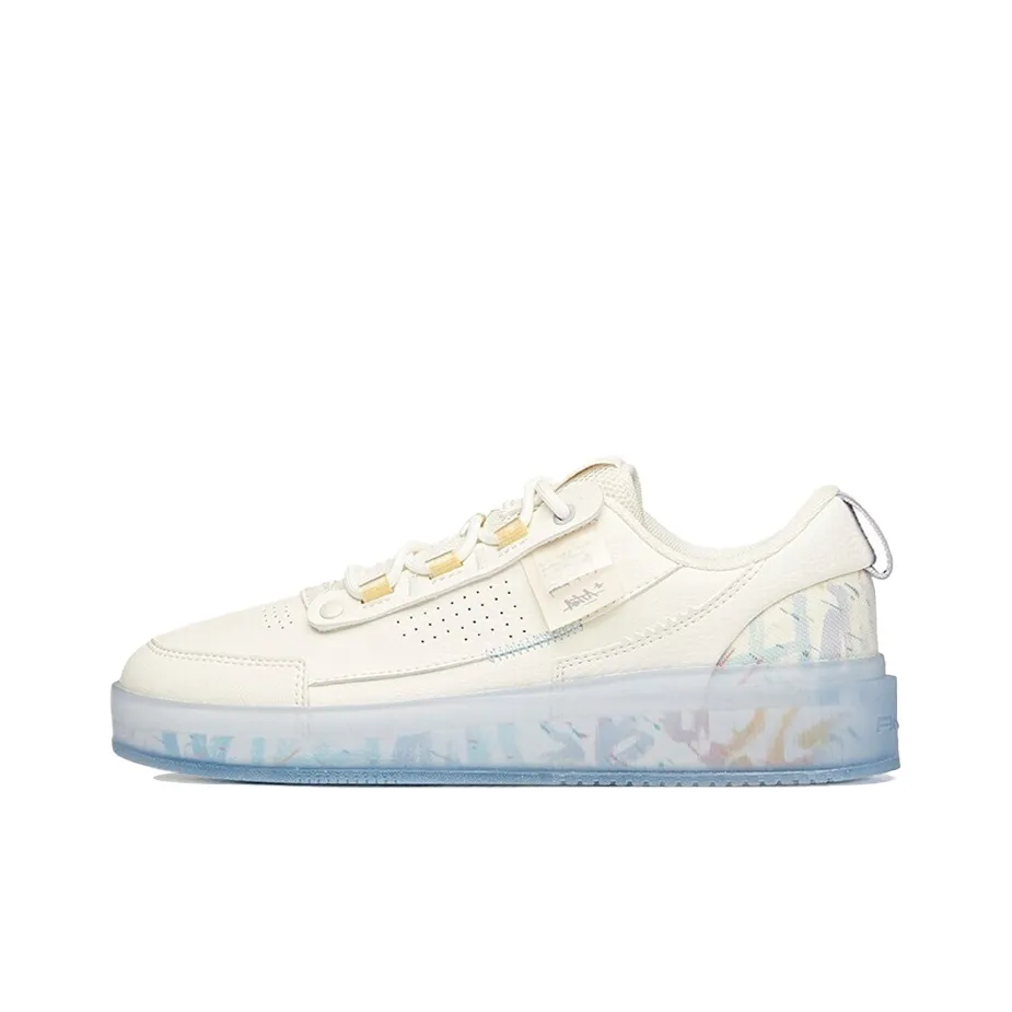 Anta Life Collection Jelly Shoe 'Stash' Anti Slip Wear Resistant Low Top Skateboard Shoes Women's White Purple