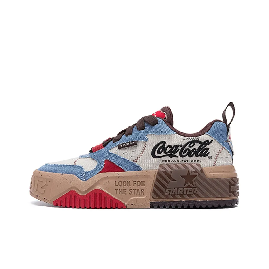 Coca Cola x STARTER Vol Series Low Top Skateboard Shoes Men
s Denim Blue