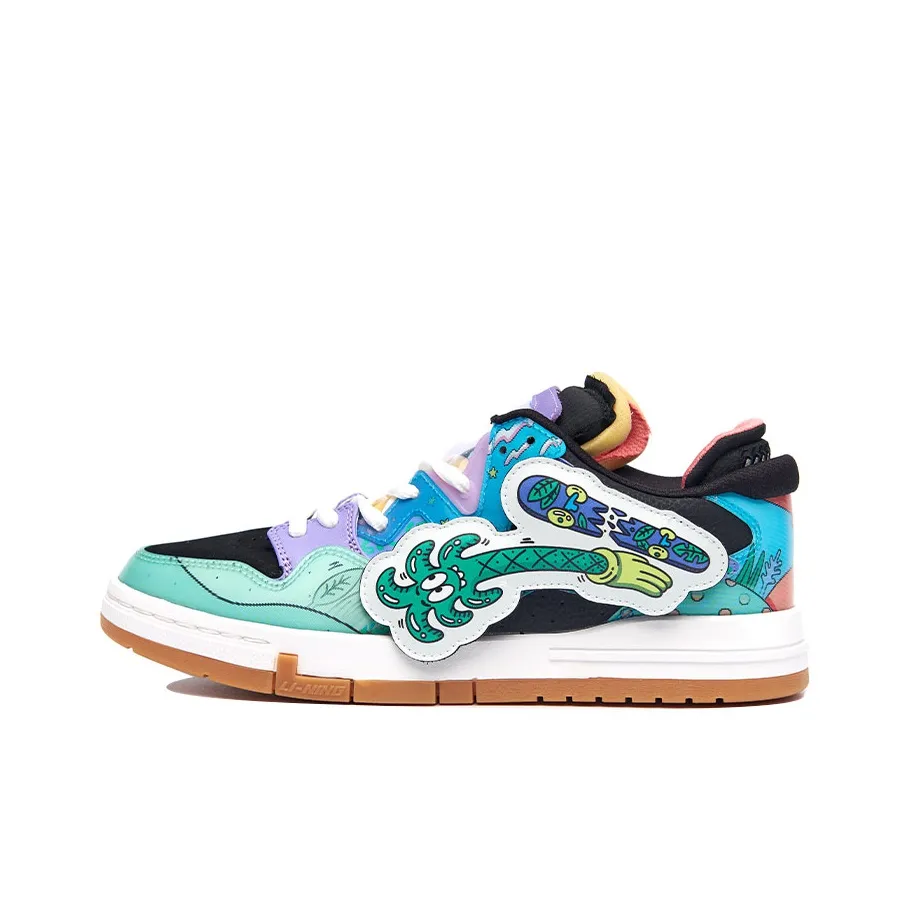 Steven Harrington x LiNing Wei Wu PRO Abrasion Resistant Breathable Low Top Skateboard Shoes Men's Multicolor