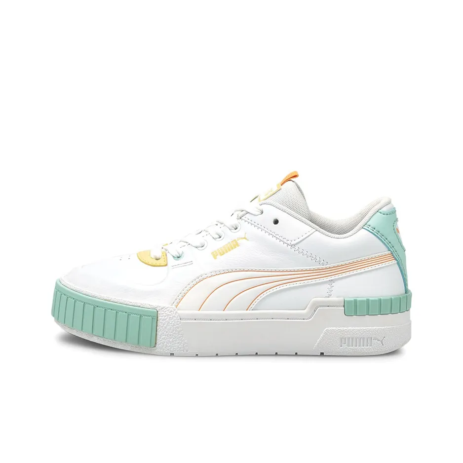 PUMA Sport PASTEL MI Low Топ Кроссовки для скейтбординга Женские Белый Зеленый Желтый