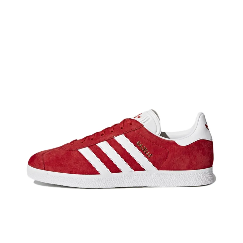 Adidas Gazelle Scarlet/White/Gold Metallic