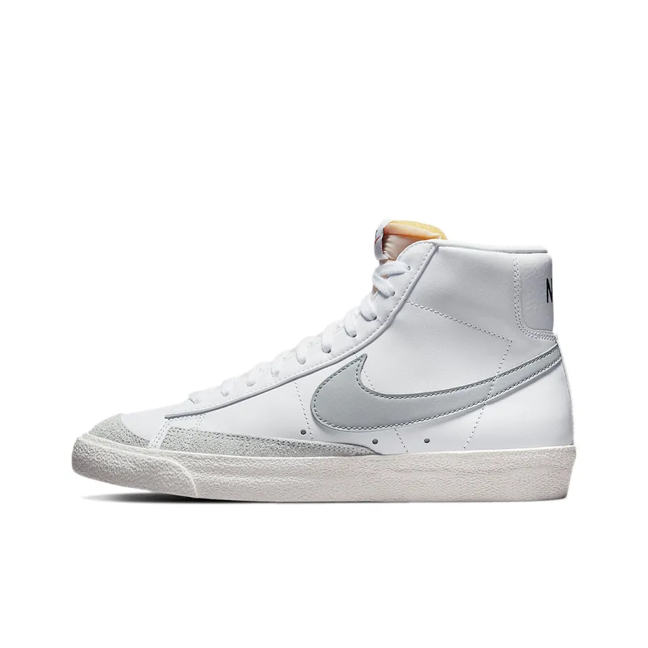 nike Blazer 77 'Свет Дым GREY' Slip-Resistant Abrasion-Resistant MID Скейтбординг Топ Кроссовки Unisex Белый Серый