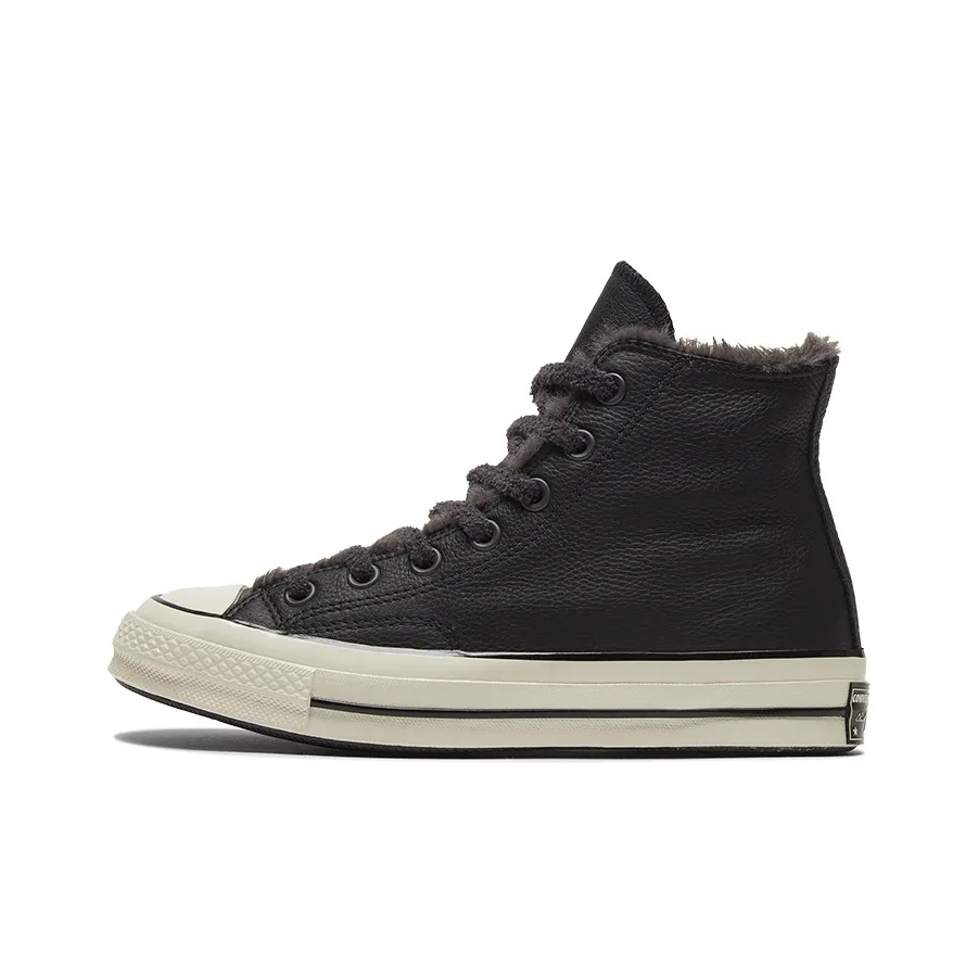 Конверс 1970s Chuck Taylor All Star Slip-Resistant Abrasion-Resistant High Top Skateboard Shoes Women's Pure Black