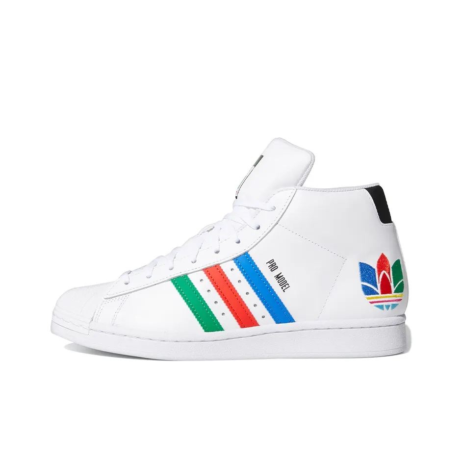 Adidas Pro Model Colorful Trefoil Cloud White