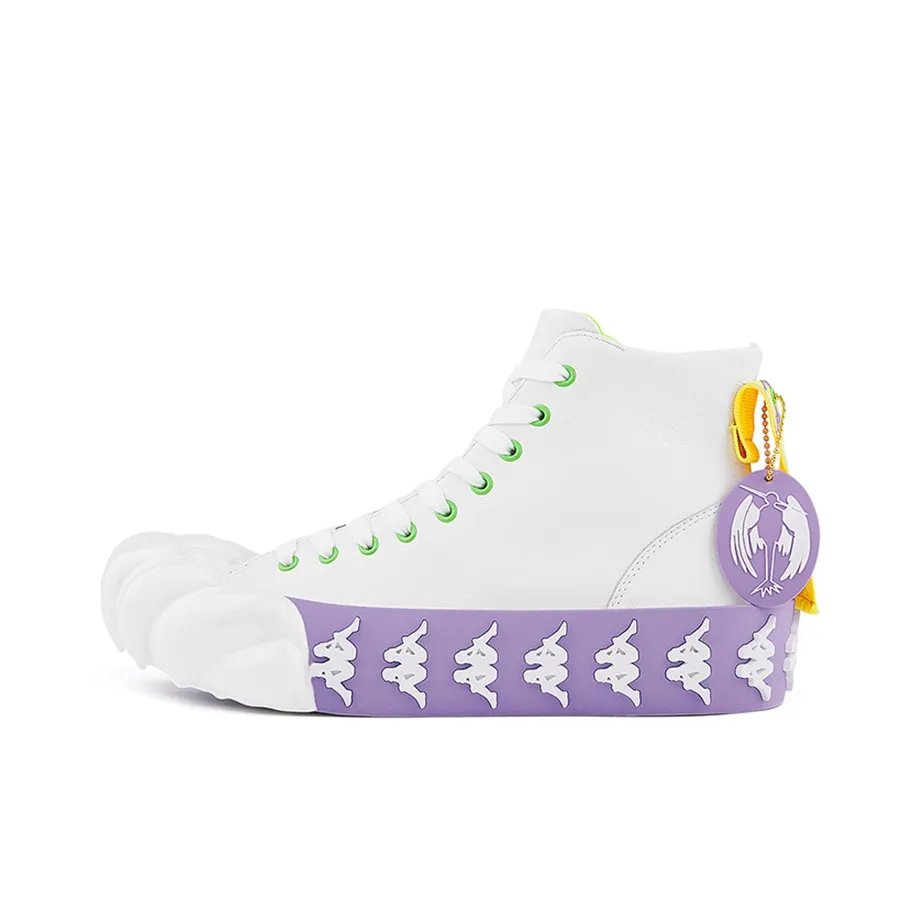 KAPPA Chen TIANZHUO Коллаборация Износостойкий и Легкий MID Топ Скейтборд Кроссовки Унисекс Корейский Белый