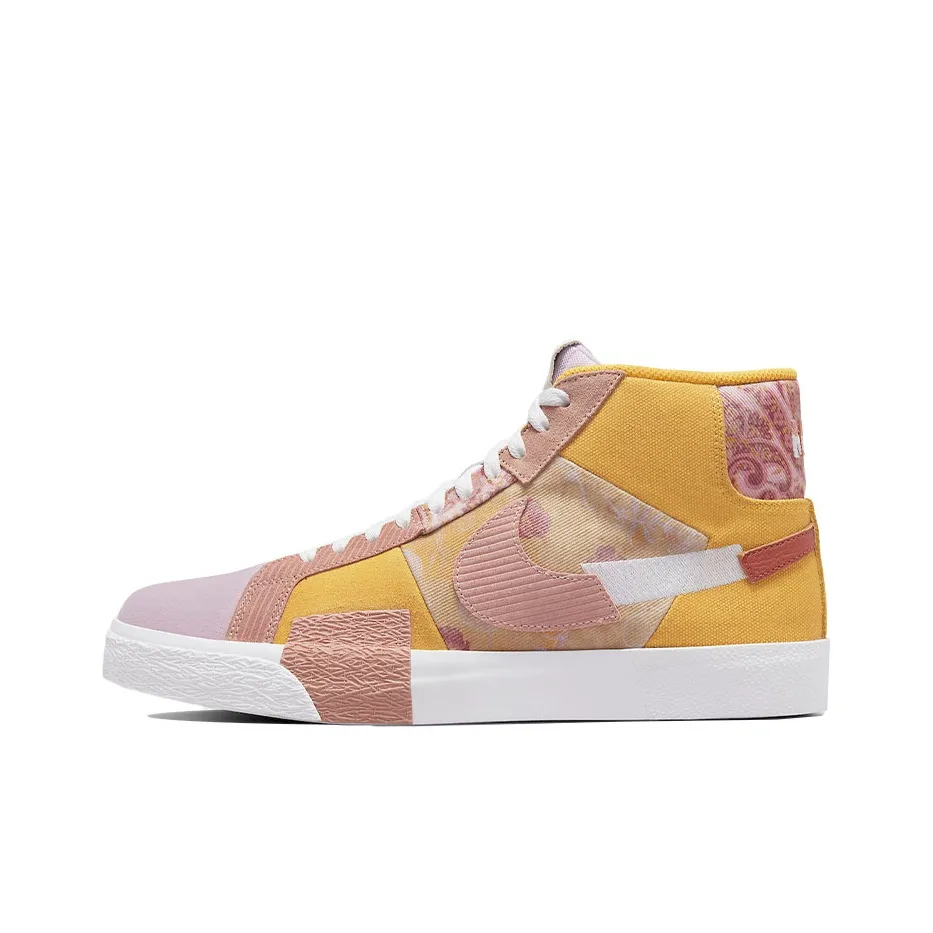 Nike Sb Zoom Blazer Mid Premium Floral Paisley Sanded Gold