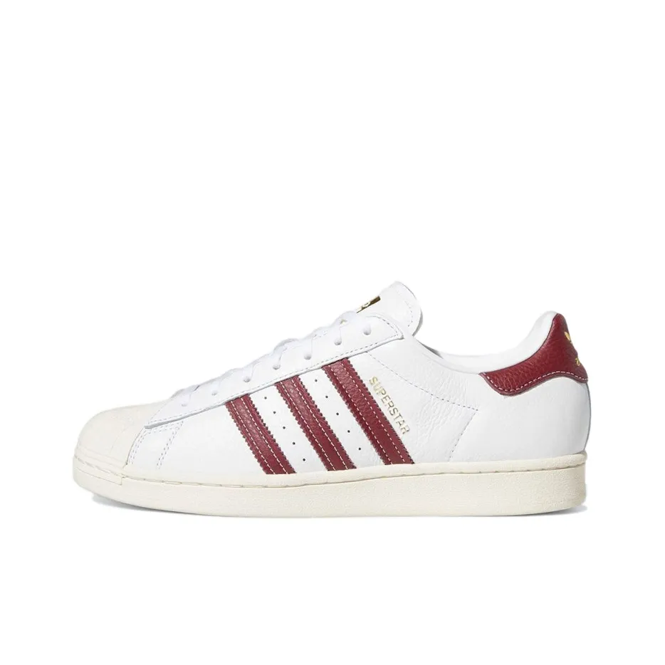 Adidas Superstar Footwear White College Burgundy