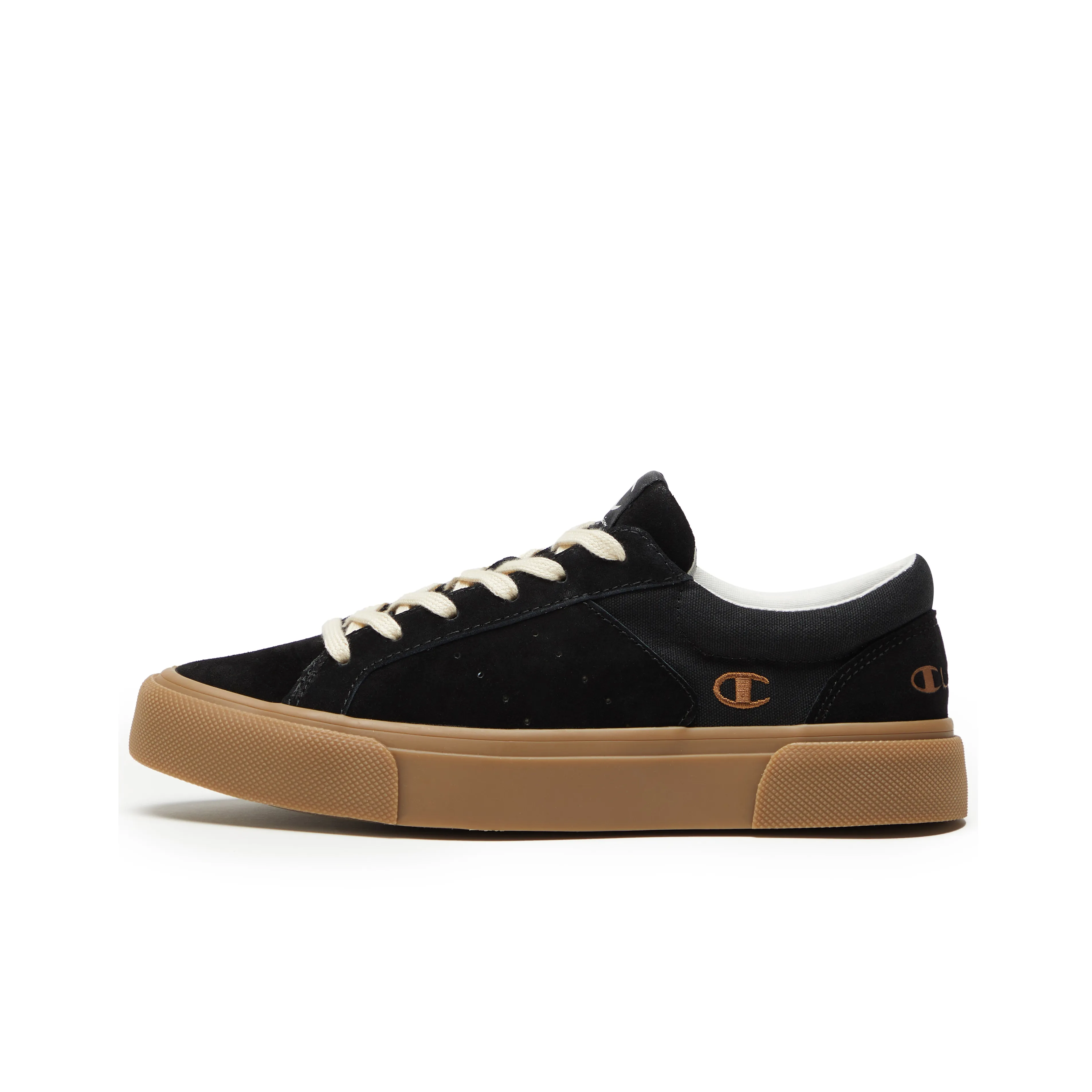 Champion Heritage Suede Low Cushioning Slip Resistant Low Top Skateboard Shoes Unisex Black