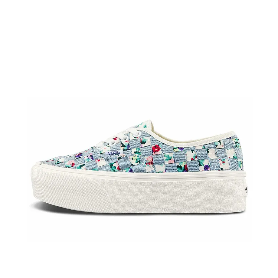 Vans Woven Authentic Stackform Light Blue Floral Multi Women's