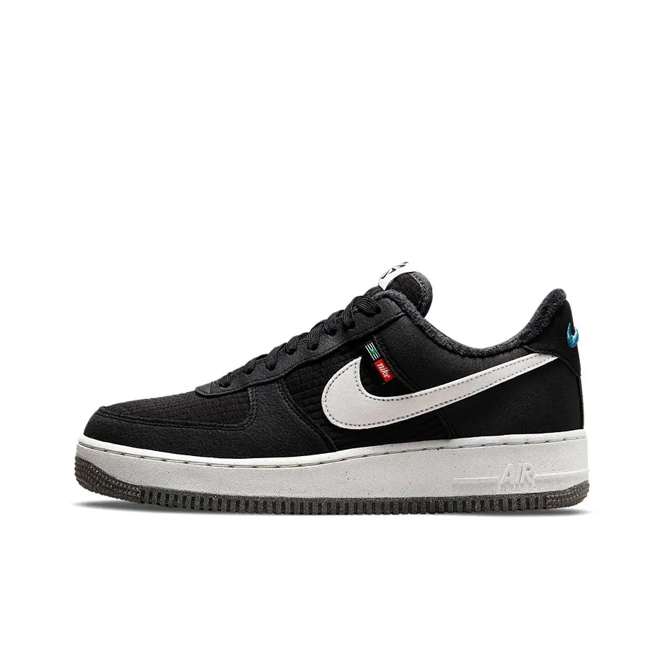 Nike Air FORCE 1 Toasty Slip Resistant Abrasion Resistant Легкий Low Топ Кроссовки для скейтбординга Мужской Черный белый