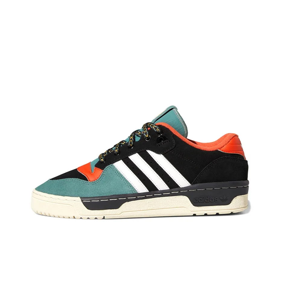 Adidas Originals Rivalry Low Slip-Resistant Low Top Скейтборд Кроссовки Унисекс Зеленый Оранжевый Черный