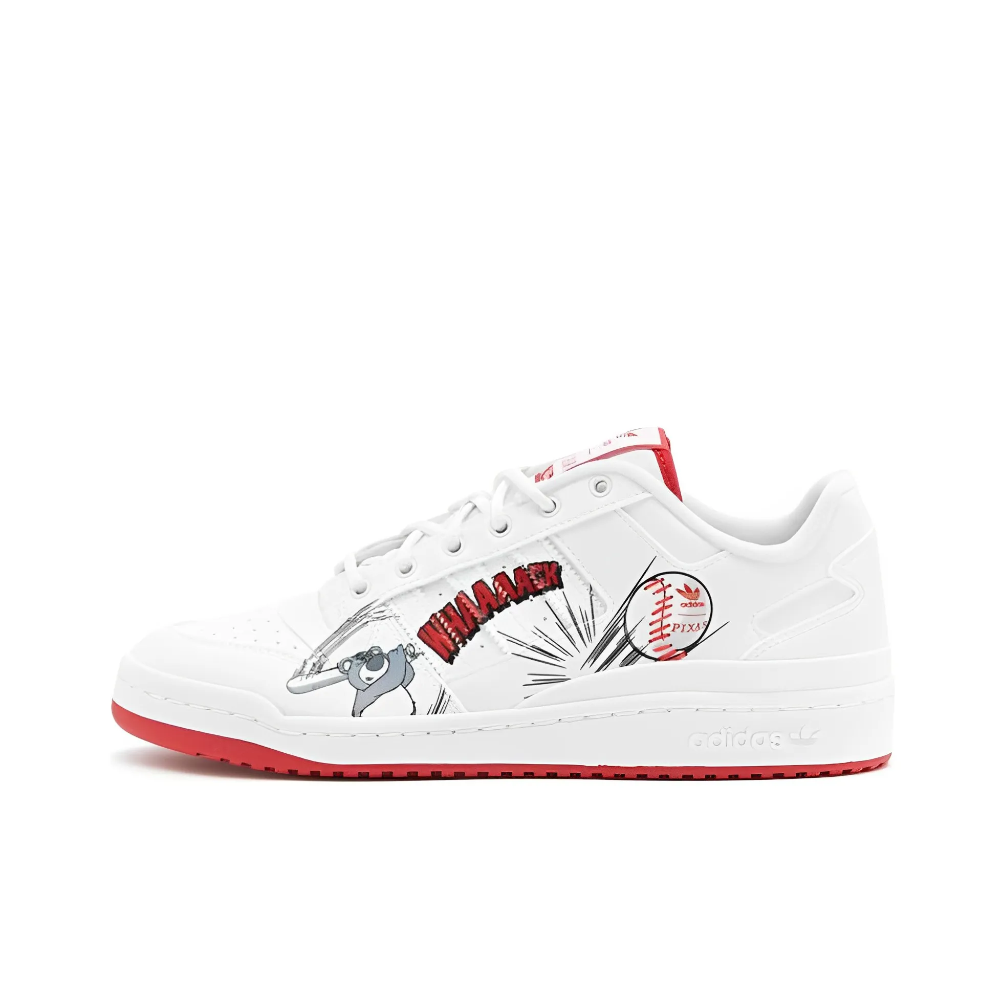 Disney x Adidas Originals FORUM Low Топ Скейтборд Кроссовки Унисекс Белый Красный