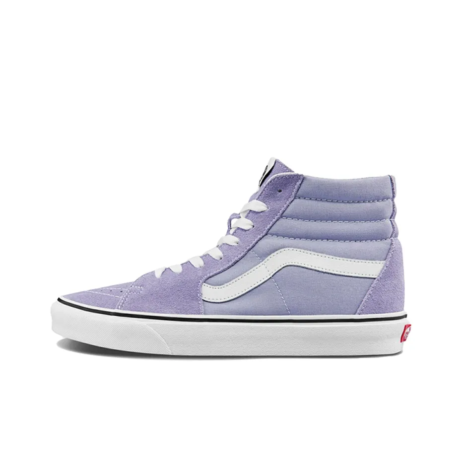 Vans Unisex SK8 Hi High Top love Sneakers Purple Light Purple