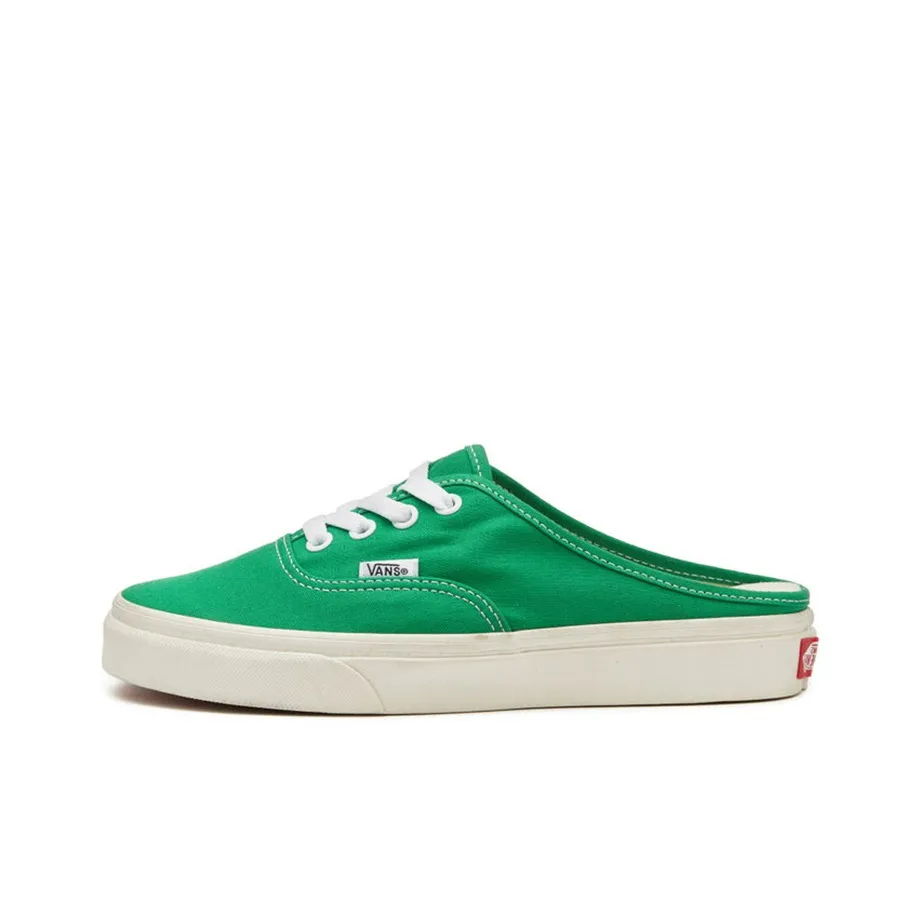 Vans Authentic Series Mule Устойчивый к истиранию Дышащие Низкие Кроссовки для скейтбординга Унисекс Зеленые