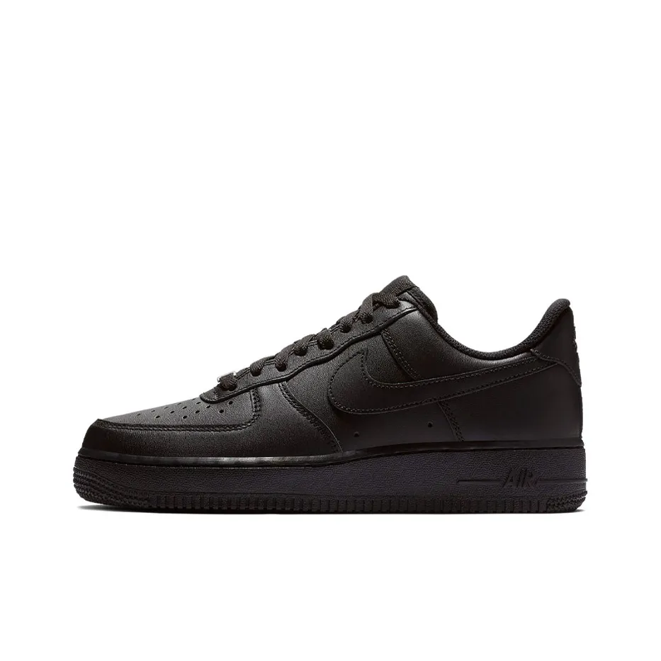 Nike Air FORCE 1 Low Top Скейтборд Кроссовки Женские Чисто Черные
