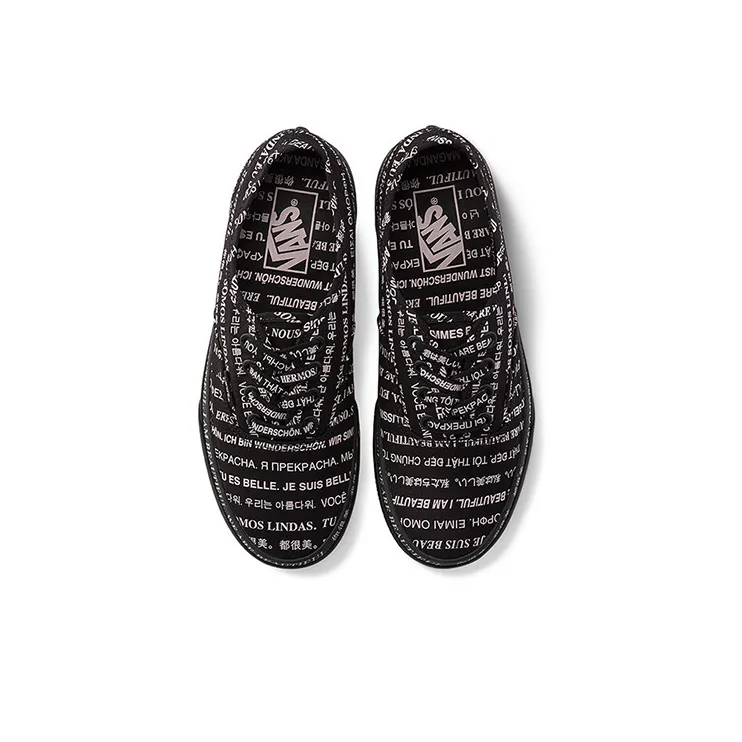 VANS Аутентичные низкие кеды для скейтбординга женские черно-белые