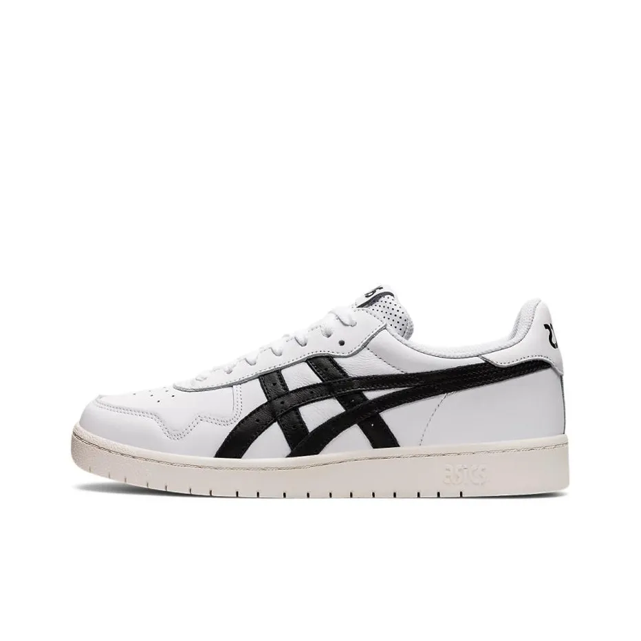 Asics JAPAN S Устойчивый к истиранию Дышащие Низкие Кроссовки для скейтбординга Мужские Угольный Черный Белый