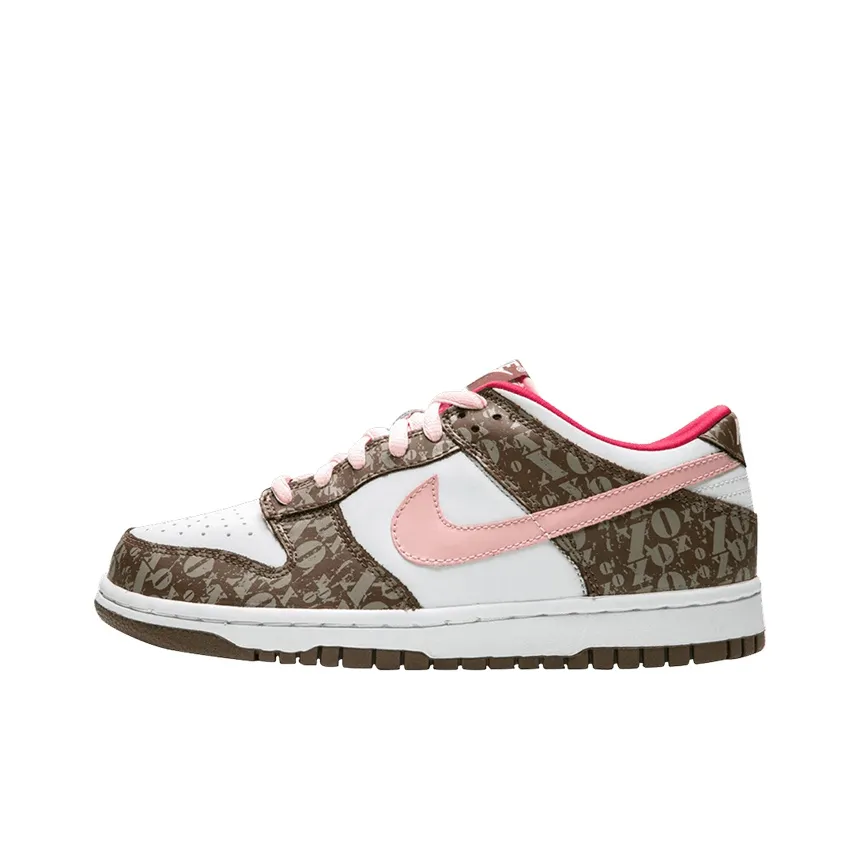 Nike Dunk Low Топ Скейтборд Кроссовки Женские Розовый Хаки