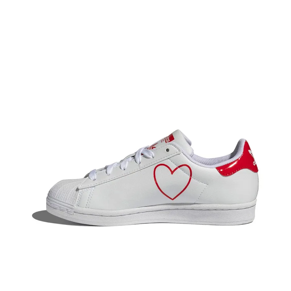Adidas Superstar White Scarlet Women's
