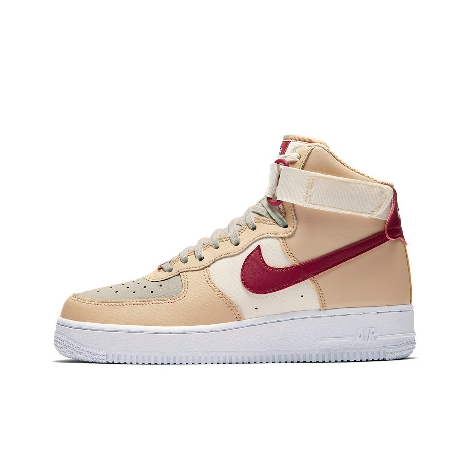 beige high top air force ones