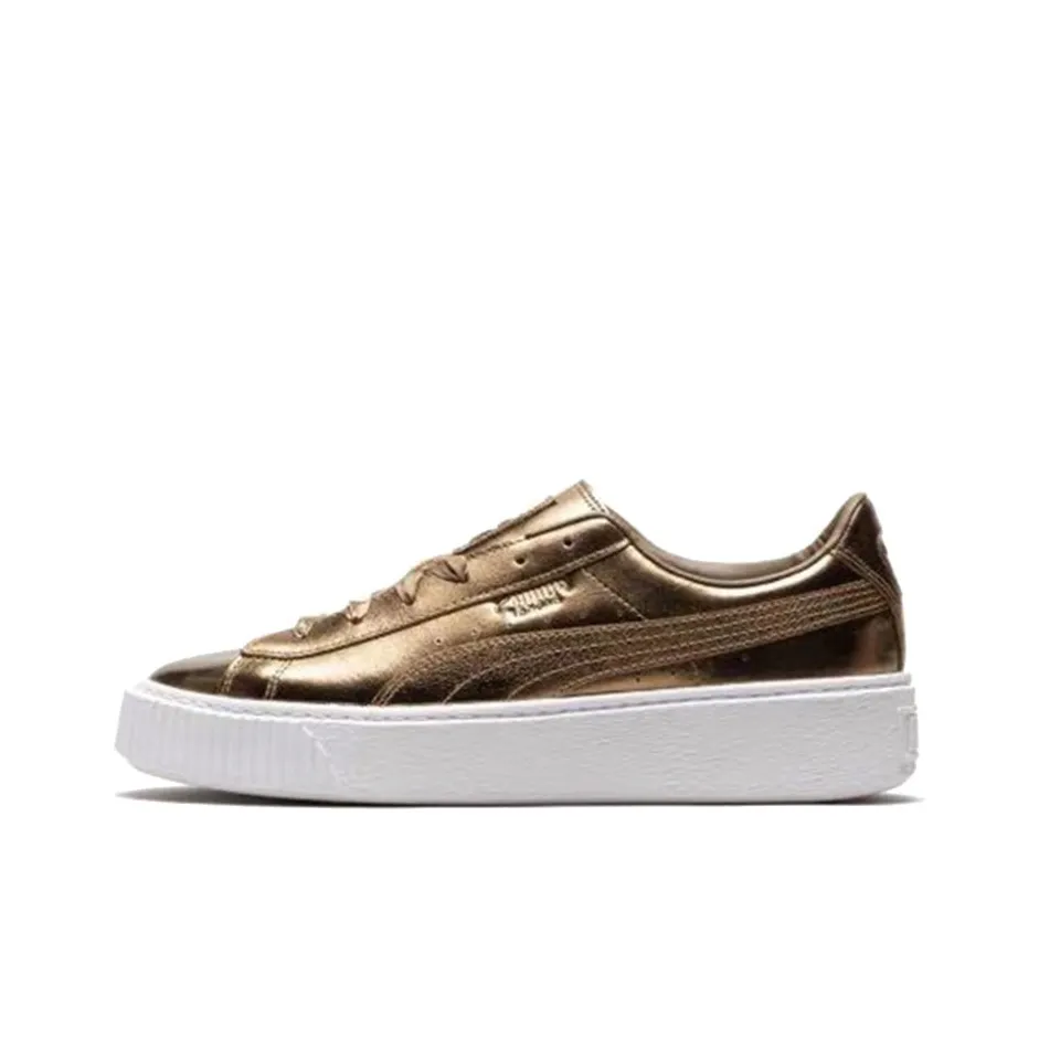 PUMA Basket Platform Luxe 'Gold' Women's