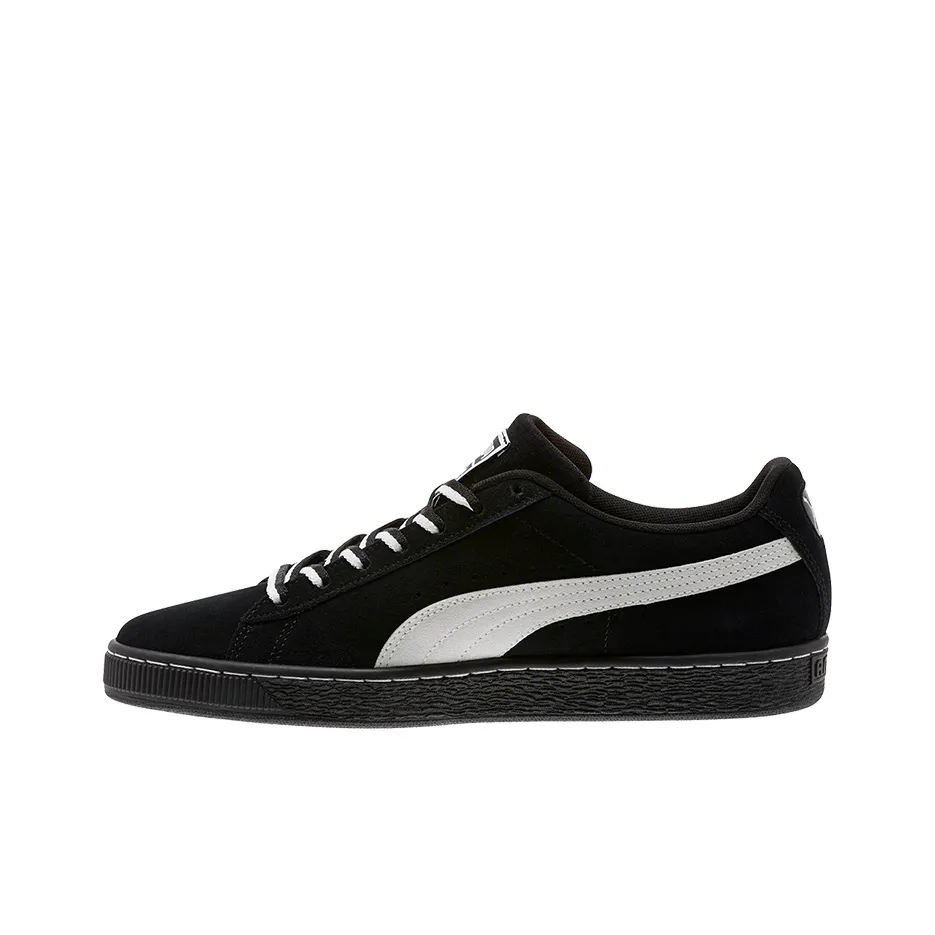 PUMA Suede Skateboard Shoes Unisex Low Top Black/White