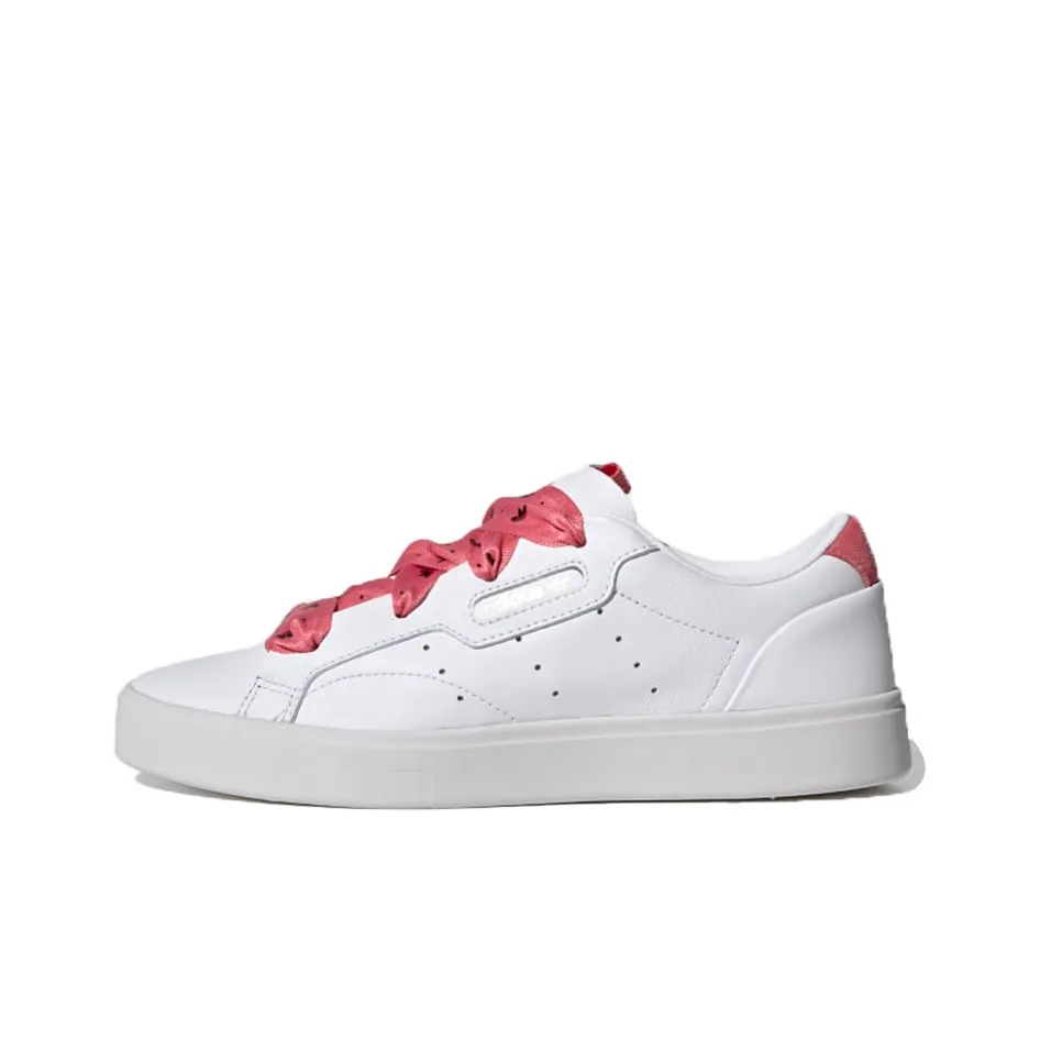 Adidas Originals Sleek Low Топ Кроссовки для скейтбординга Женские Белые Розовые