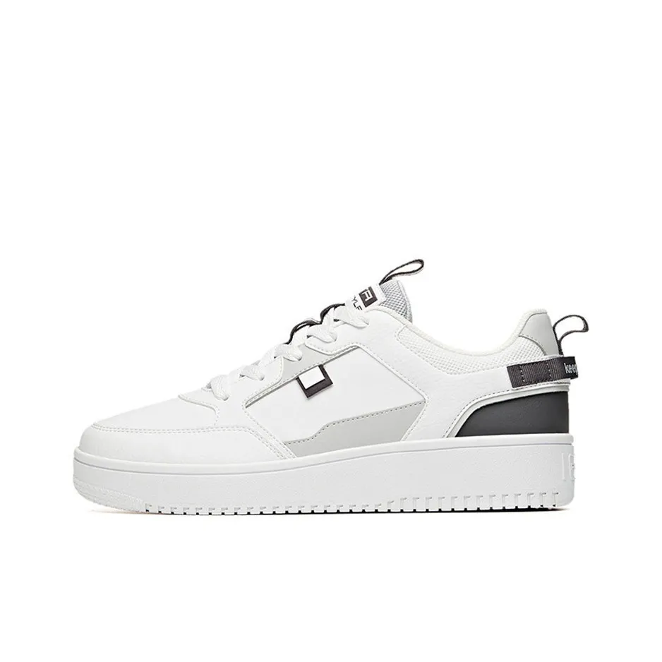 Anta Coverage Warm Slip Resistant Low Top Skateboard Shoes Men's Ecru