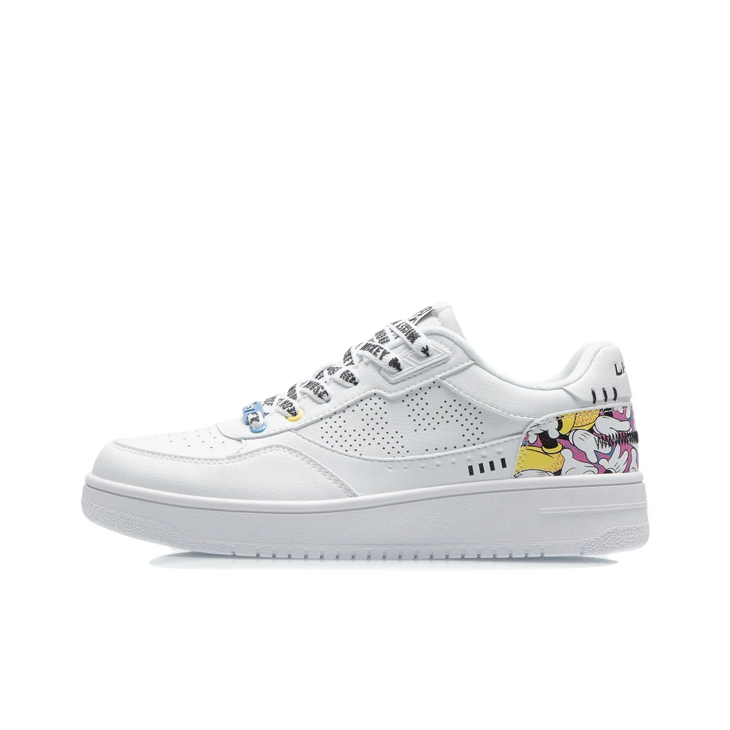 LINING Disney Skateboard Shoes Men Low-Top Standard White/Black