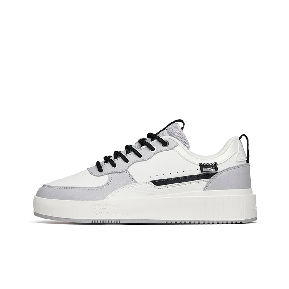 Anta Life Collection Anti-Slip Wear-Resistant Low-Top Skateboard Shoes White Gray