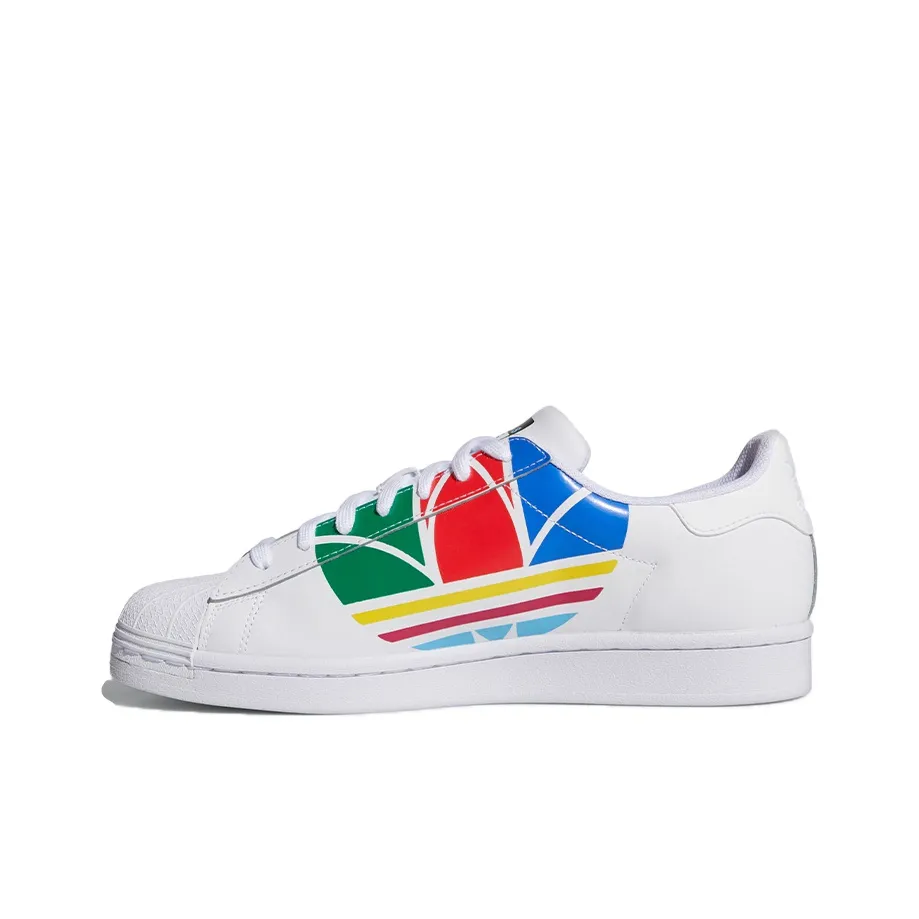 Superstar Adidas Originals Pure 'Colorful Trefoil Cloud White'
