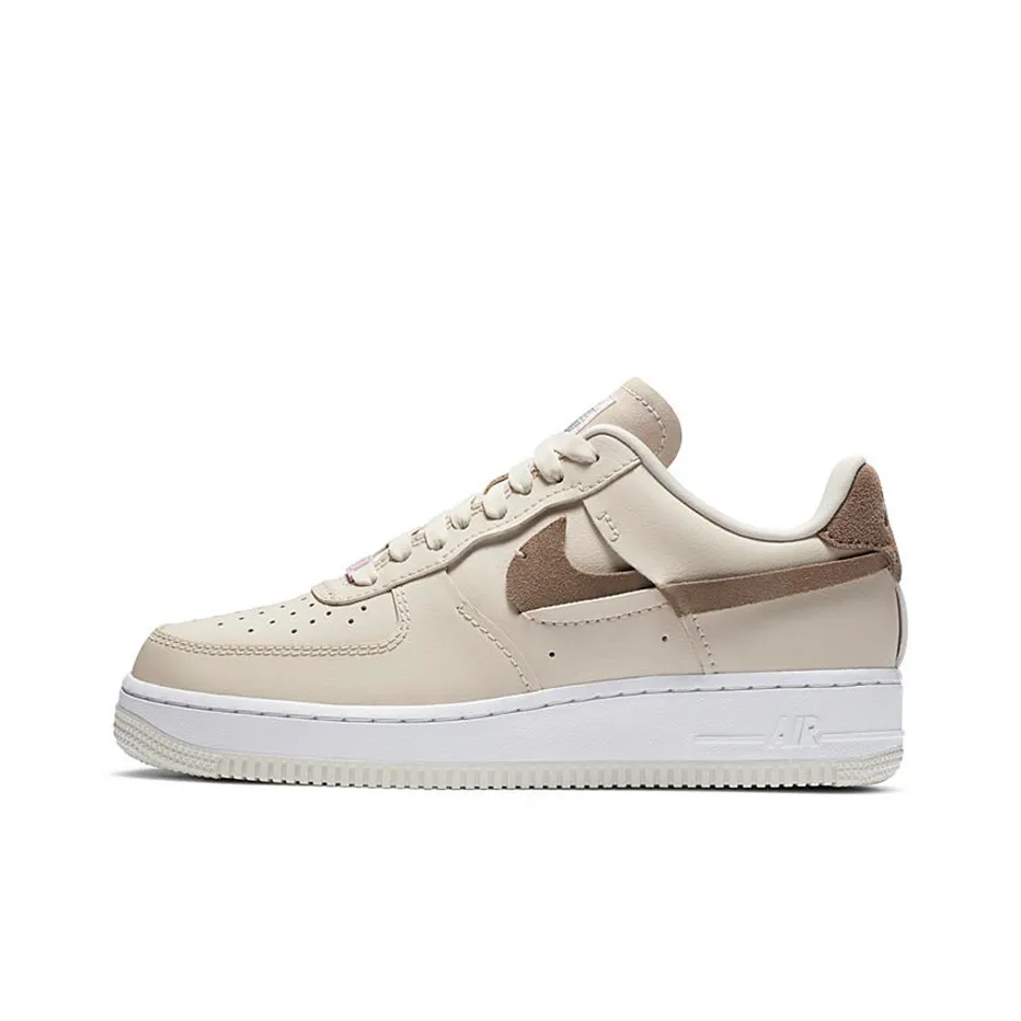 Nike Air FORCE 1 Lxx LT Покрытие Slip-resistant Низкий Топ Скейтбординг Кроссовки Женские Коричнево-розовые