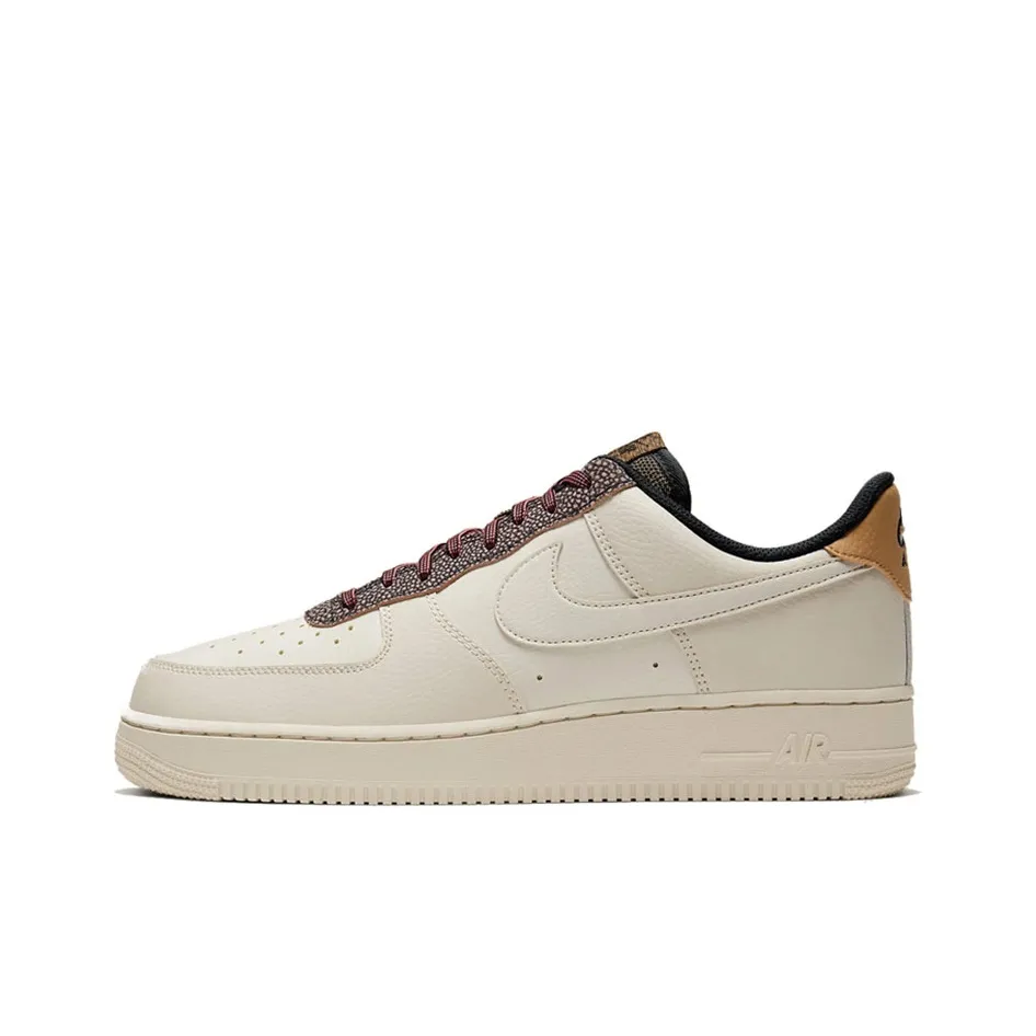 Nike Air FORCE 1 Pebble Low Топ Скейтборд Кроссовки Унисекс Бежевый Коричневый