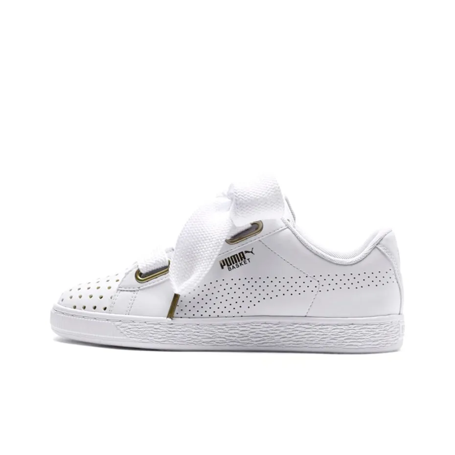 PUMA Basket Heart Ath Lu Сердце Ath Lu Low Топ Кроссовки для скейтбординга Женские Белые