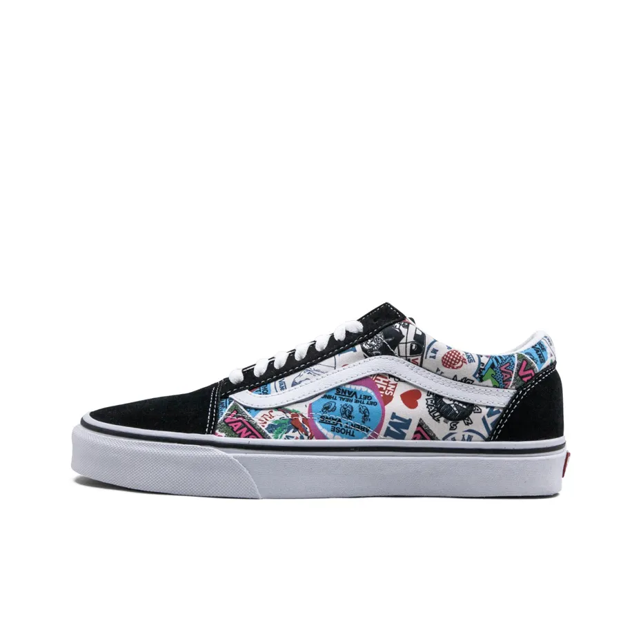 VANS Old Skool Low Топ Скейтборд Кроссовки Унисекс Черный Многоцветный