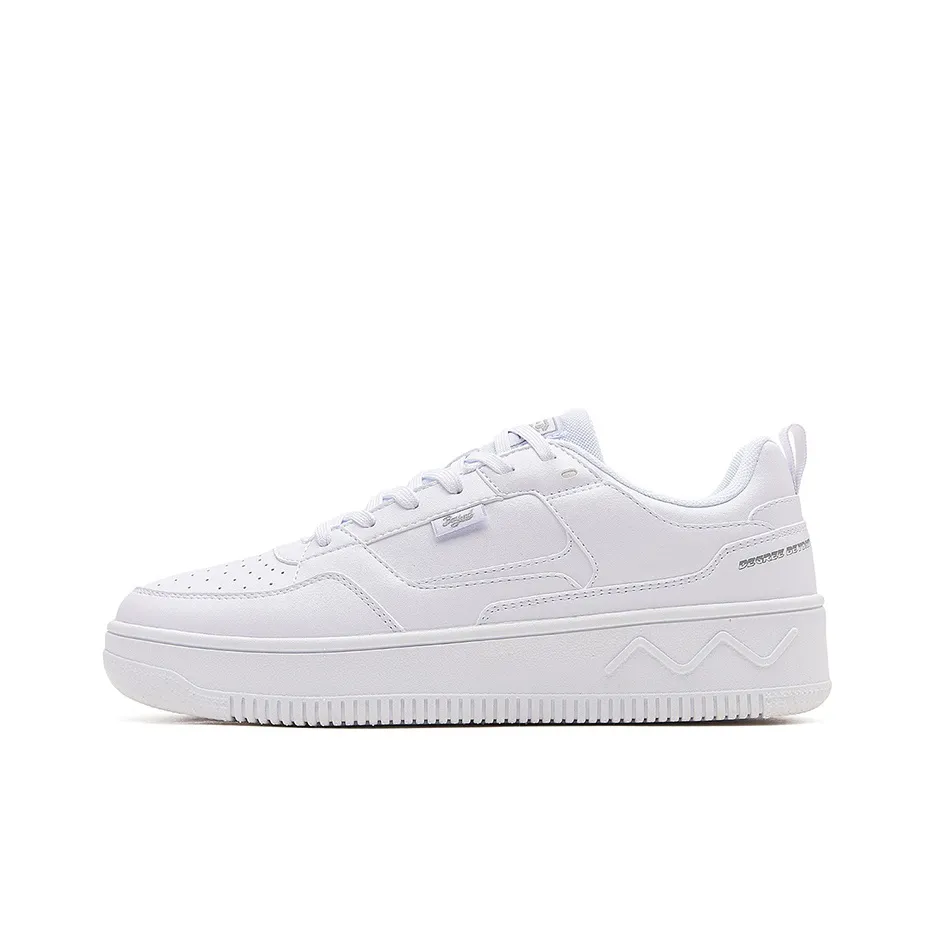361° Air Force One Anti Slip Wear Resistant Low Top Skateboard Shoes White Gray