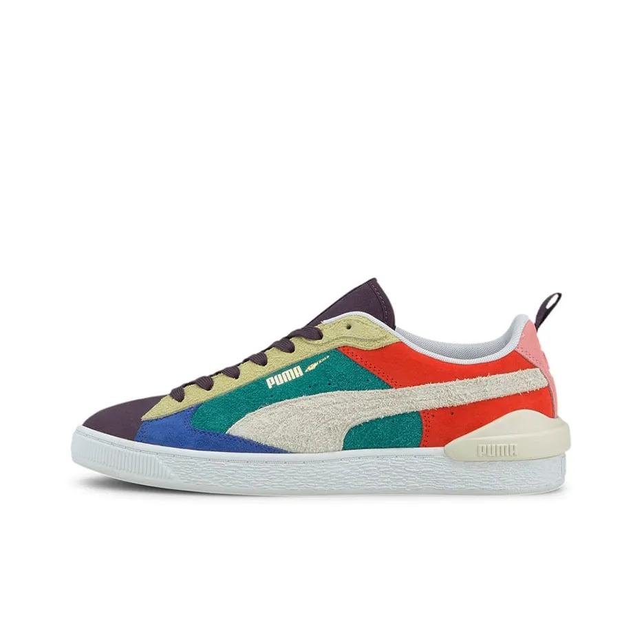 PUMA Замша Bloc Wtformstrip Легкий Низкий Топ Кроссовки для скейтбординга Унисекс Фиолетовый Синий Зеленый