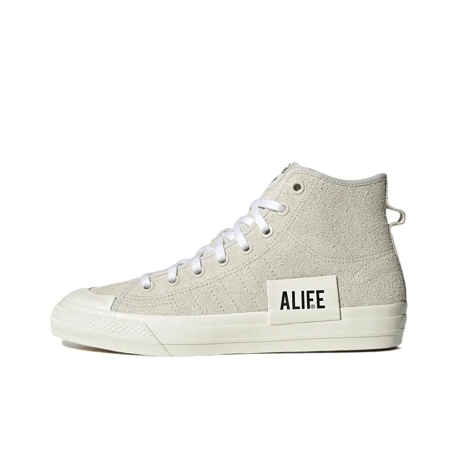 ALIFE x adidas originals NIZZA Высокие Кроссовки для скейтбординга Unisex Light Серый Белый
