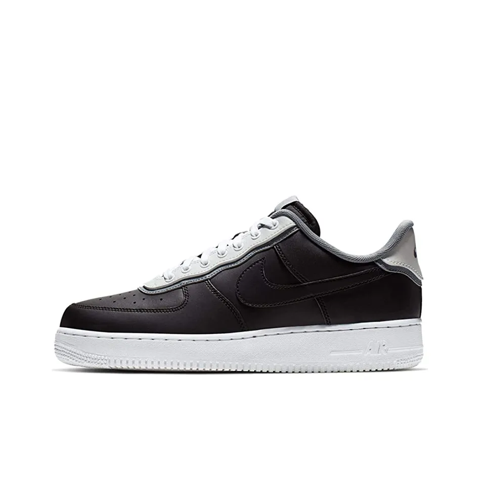Nike Air FORCE 1 07 LV8 1 Non Slip Легкий Низкий Топ Скейтбординг Кроссовки Мужские Черные