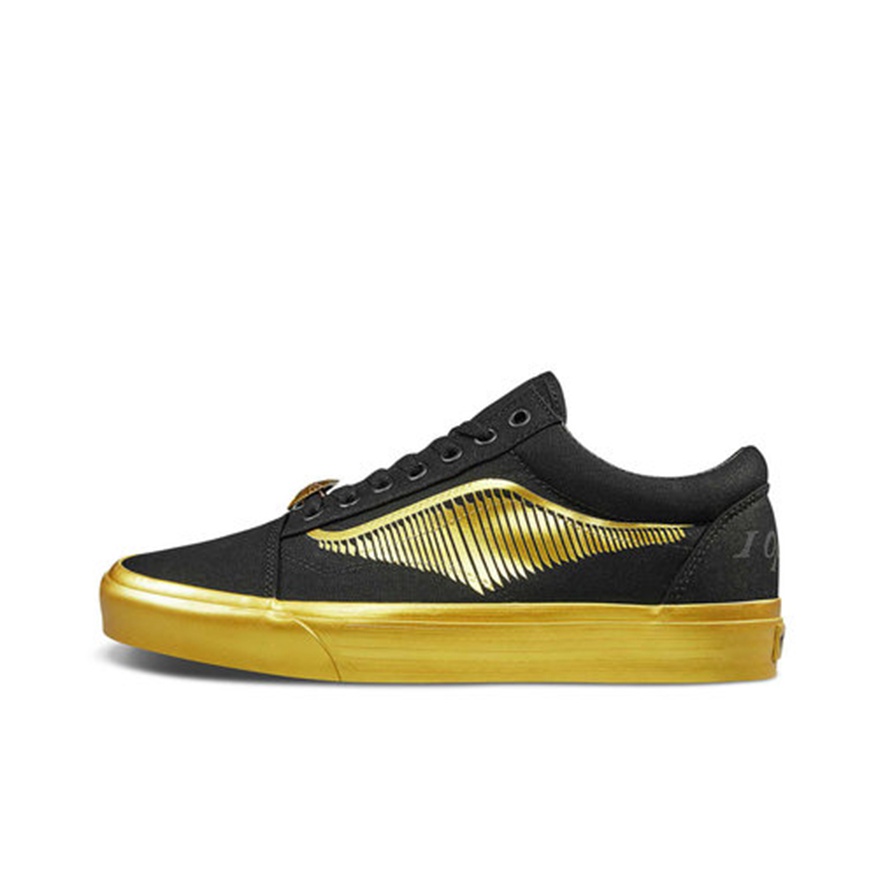 black and gold vans shoes